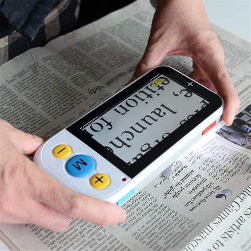 Electronic-Reading-Aid-43-Inch-Digital-Magnifier-with-Adjustable-LED-Light-2x-32x-Foldable-Handheld-Video-Magnifier-12-Color-Modes-for-Reading-Writing-Viewing-Maps