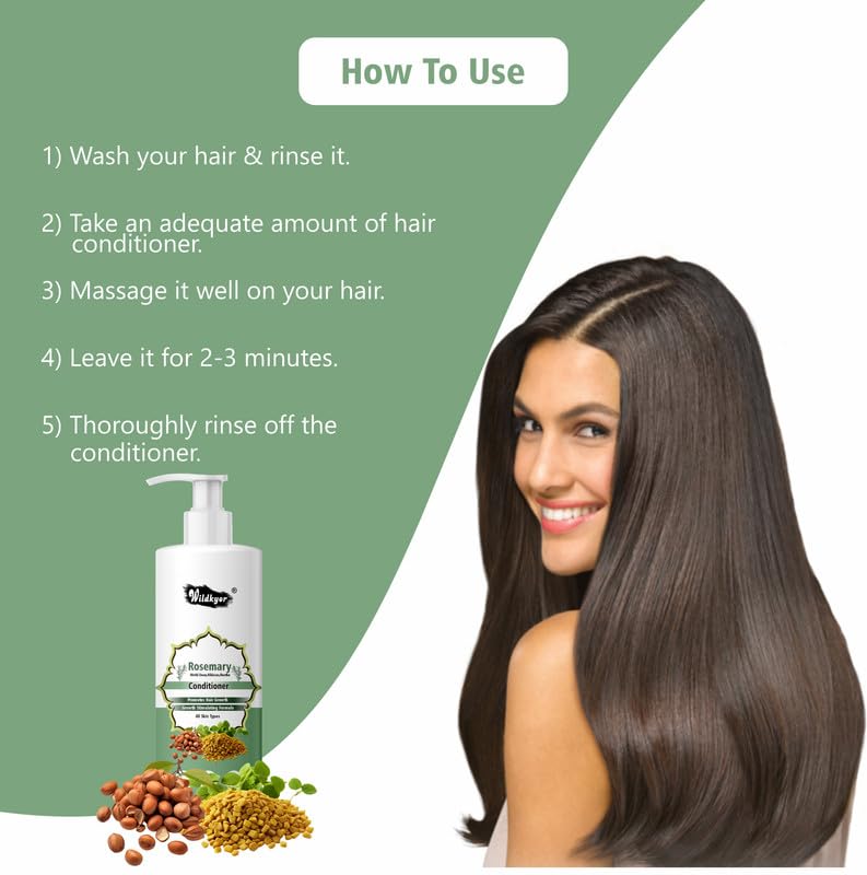 Image of Rosemary Hair Growth Conditioner, 250 ml, Paraben-Free, All Skin Types Rosemary Conditioner