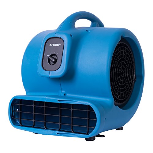 Image of XPOWER P-800 Pro 3 /4 HP 3200 CFM Centrifugal Air Mover, Carpet Dryer, Floor Fan, Blower, for Water Damage Restoration, Janitorial, Plumbing, Home Use