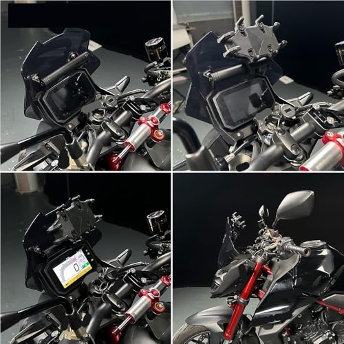 Support de barre d'extension GPS moto pour éliminer les reflets et turbulences - 3