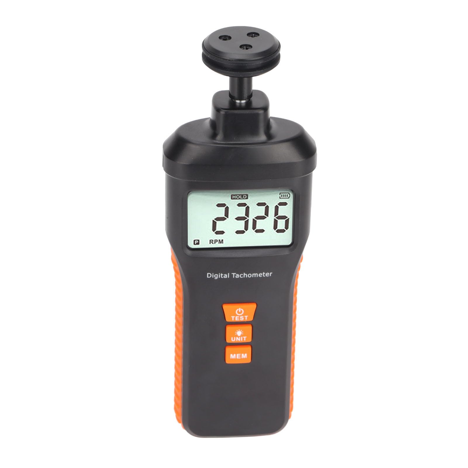 Zerodis Tacómetro Fotoeléctrico Digital Medidor RPM con Pantalla Retroiluminada de Alta Precisión 9.0-999999RPM Tester sin para Aplicaciones Marinas Automotrices Industriales