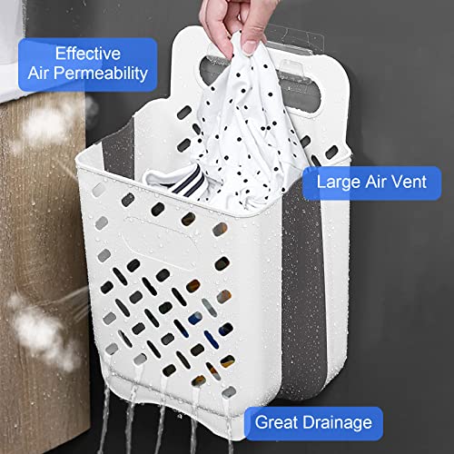 Pratique LAUNDRY BASKET Hamper,Hanging Wall Collapsible Laundry thumb #4