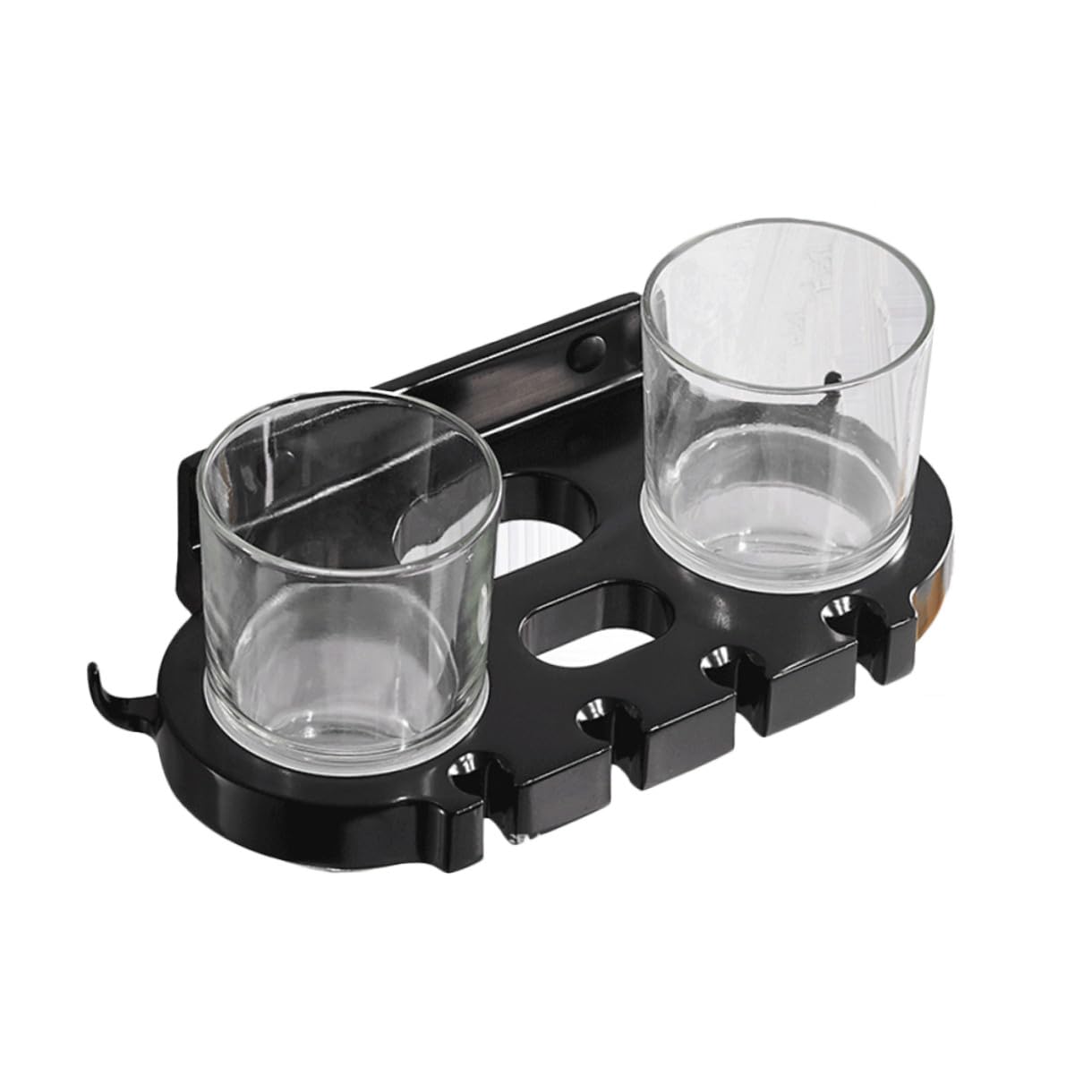 ERINGOGO Spazzolino Bagno Portaspazzolino in Alluminio Con Ganci Portaspazzolino Con Adatto Per Bicchieri e Spazzolini Da Denti