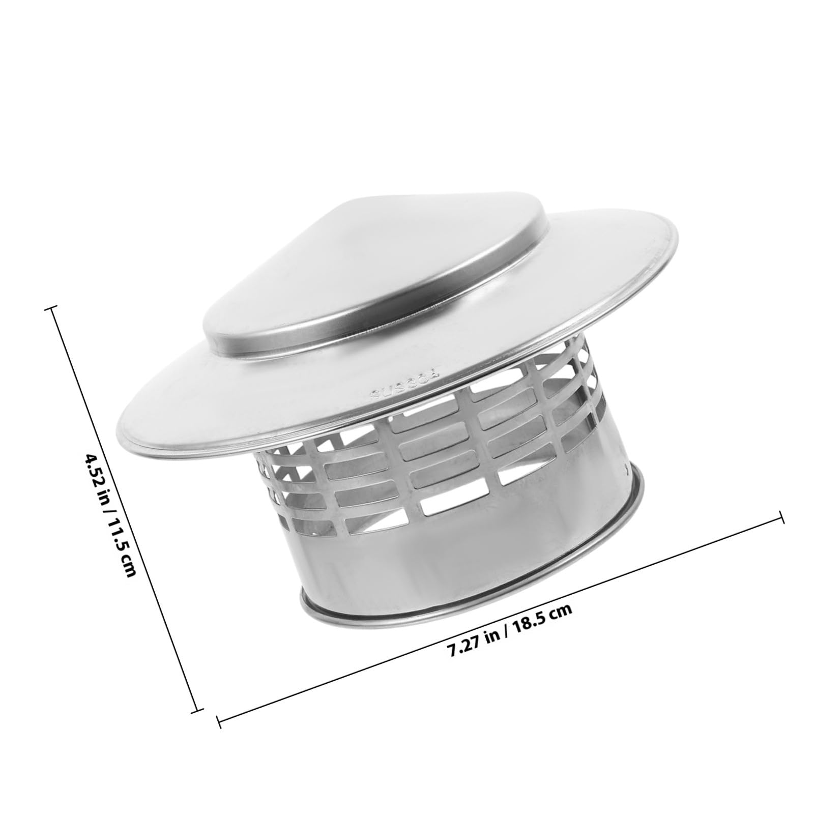 Sombrerete de Ventilación para Techo de 110 MM en Acero Inoxidable 304, Cubierta para Conductos de Humo y Sistema de Escape en Espacios Residenciales
