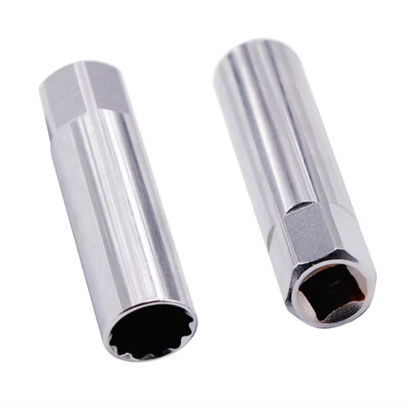 Llave bujía Encendido Llave para Bujías Coche Herramienta Reparación De Extracción De Enchufe De Bujía Magnética 3/8 12 Ángulos Finos Delgada para Pared(1set)