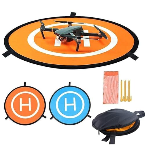 Hikrxya Drone Landing Pad, Universal Foldable Portable Landing Pads for RC Drones Hubschrauber, DJI Mavic Pro Phantom 2/3/4 Pro, PVB Drohnen, Antel Robotic (75cm)