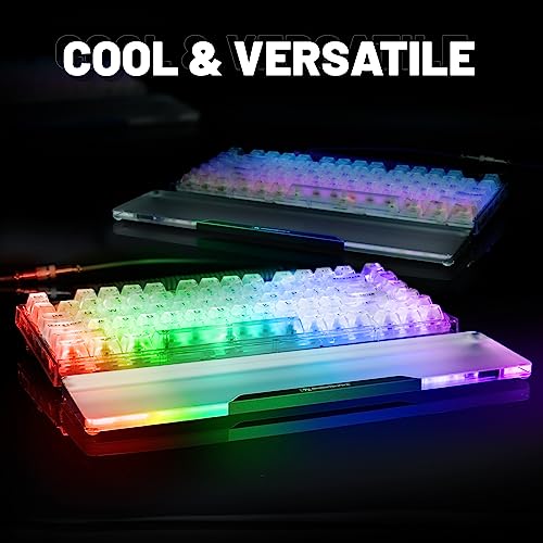 Image of Acrylic Keyboard Wrist Rest-Black 68Key Ergonomic Palm Rest for Computer Keyboard