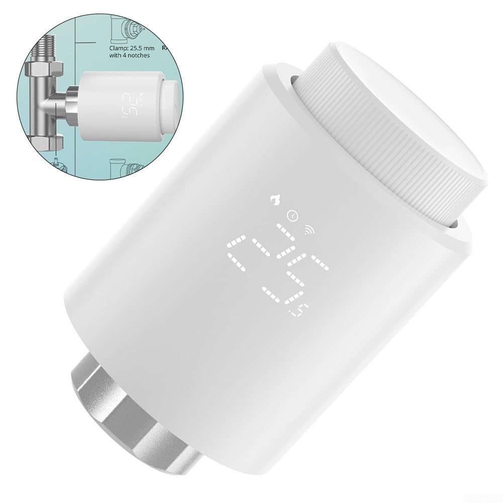 Valvola termostatica per termosifone, confezione TRV con app di controllo vocale, rilevamento aperto, protezione antigelo per sistema di riscaldamento domestico