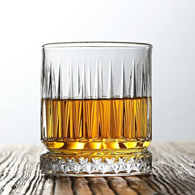 Image of Premium 280 ML Water & Juice Drinking Glasses Set of 6 Vintage Glassware Set for Juice, Cocktail, Mocktail, Whisky All Beverages Everyday Uses for Gift (6, MT-07)