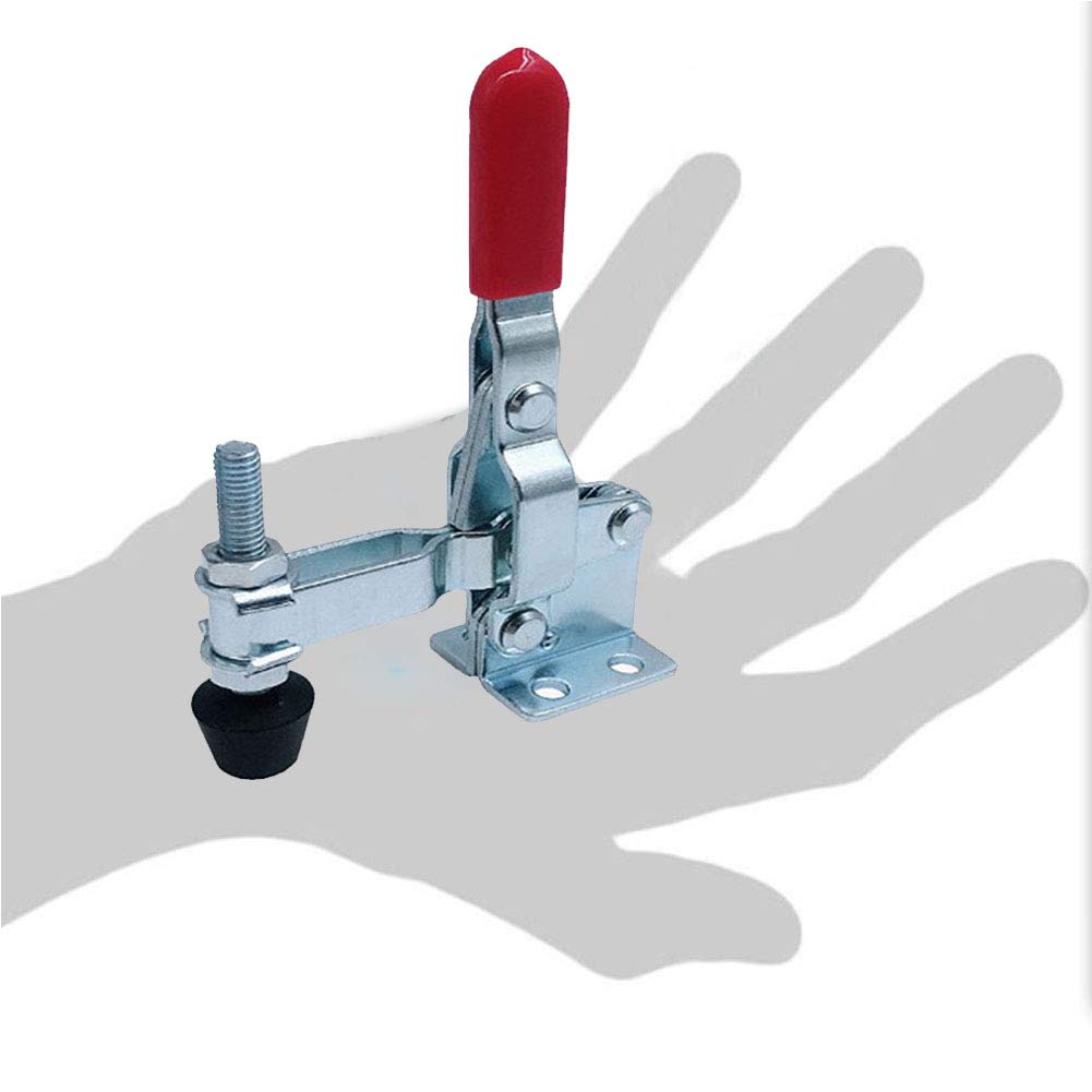 7 Piezas Herramienta Manual Abrazadera Palanca W Punta Presión Goma Abrazadera Horizontal (Vertical) Herramienta Liberación Rápida Antideslizante Rojo 100 Kg Capacidad Retención