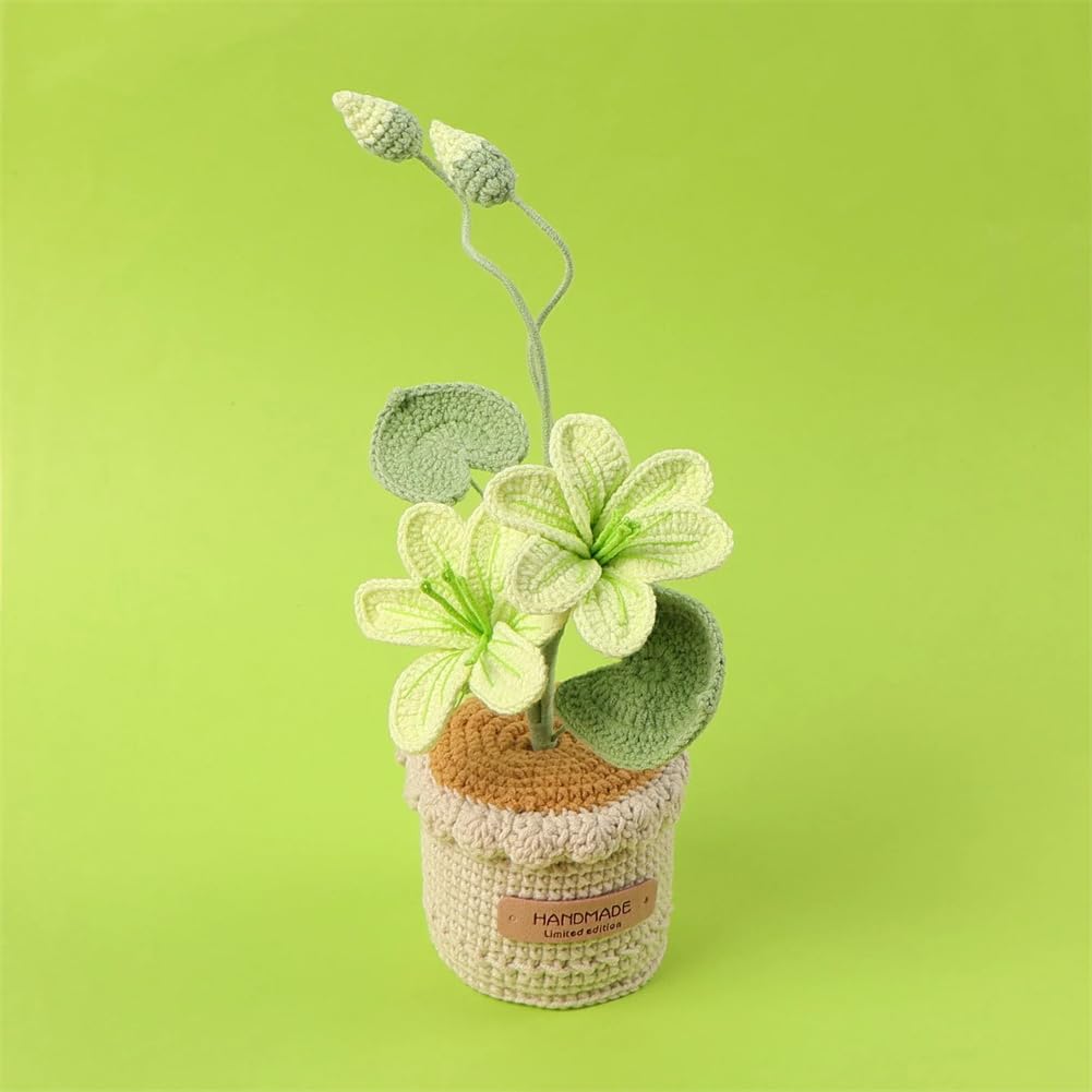 Fleurs en pot de fleurs tissage Vsadsau sans entretien salon