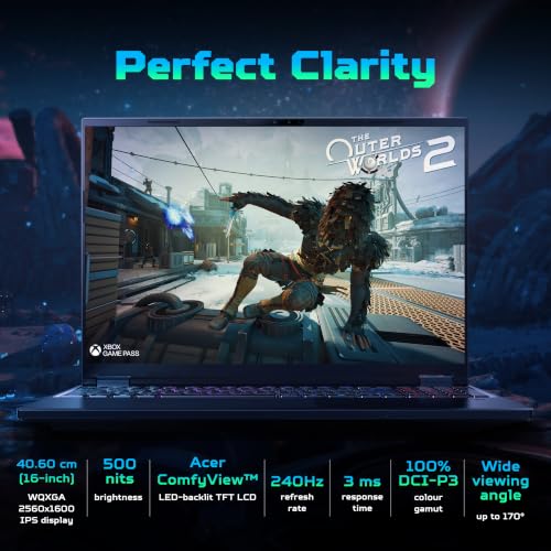 Image of Acer Predator Helios Neo 16 AI, Intel Core Ultra-9 290HX+, NVIDIA GeF RTX 5070-8GB, 16GB RAM /1TB SSD, (16 inch) WQXGA IPS, 240Hz /92Whr, Win 11H, Abyss Black, 2.7Kg, PHN16-I71, RGB KB, Gaming Laptop