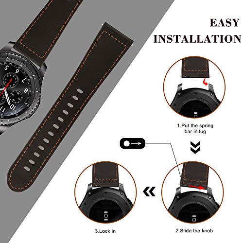 IBazal Gear S2 Classic Cinturino Pelle 20mm Banda