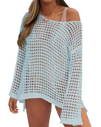 Image of CoCozy Crochet Cover Up for Women Mesh Hollow Out Bikini Cover Ups for Swimwear Summer Swimsuit 2026