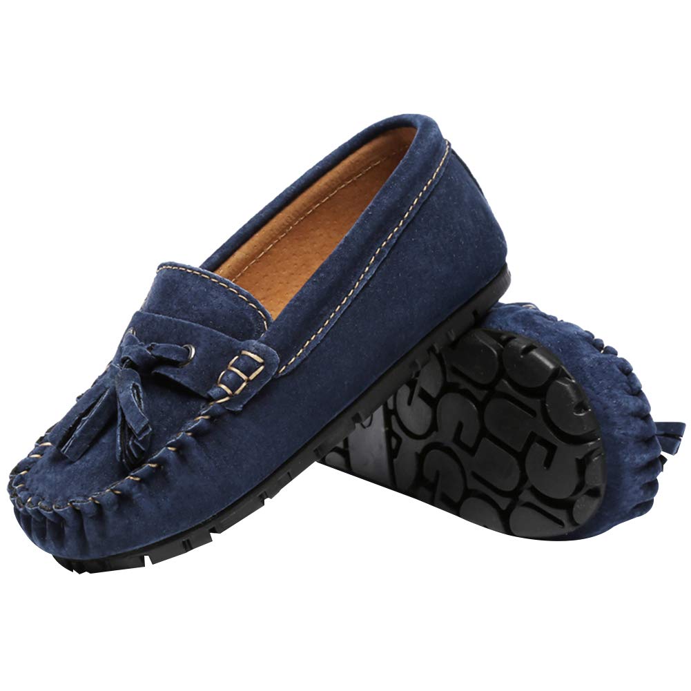 amropi Garçon Mocassins Suède Chaussures de Ville Mariage Tassel Loafers Plates