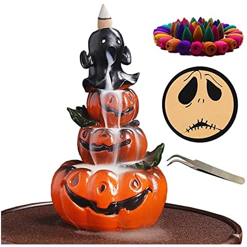 Halloween Style Pumpkin Smoke Backflow Incense Burner Cover