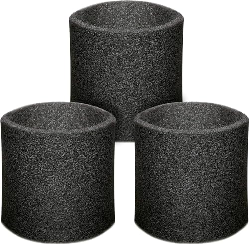 Fette Filter - 3 Pack Foam Sleeve Replacement Vac Filter Type R Compatible with Shop-Vac Wet/Dry Vacuums replaces any of these product # 90585, 9058500, 9058508, 9058511, 9058527, 9058533, 90304