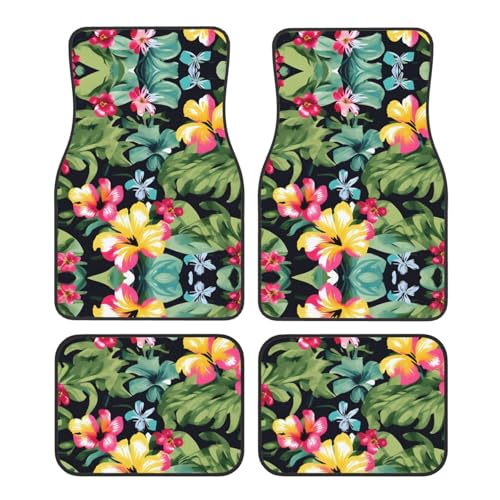 Tapis de voiture à imprimé floral pour protéger la moquette contre l'usure