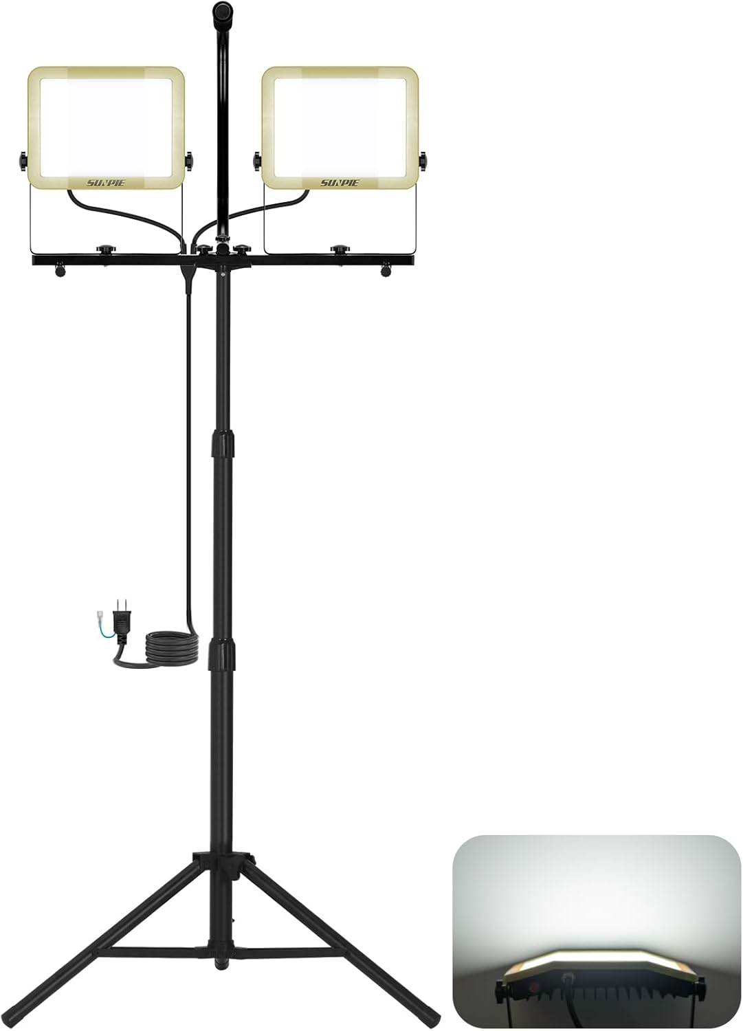 SUNPIE」LED投光器 三脚スタンド付き ライト 屋外 作業灯 三面発光広角 SUNPIE」LED投光器 三脚スタンド付き ライト 屋外 作業灯 三面発光広角