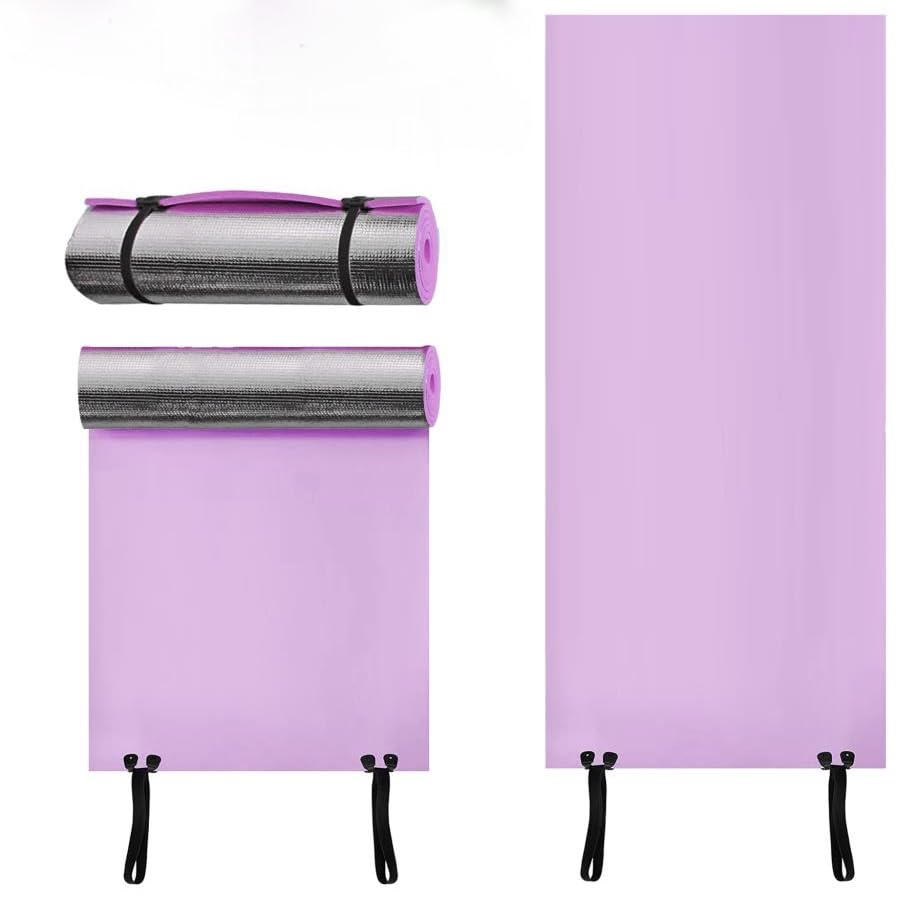 ADEPTNA Heavy Duty Waterproof Roll Up Foil Camping Hiking Mountaineering Picnic Exercises Mat Eva Foam Sleeping Mattress Thermal Insulated โ It Keeps Cold And Dampness Away (PINK)