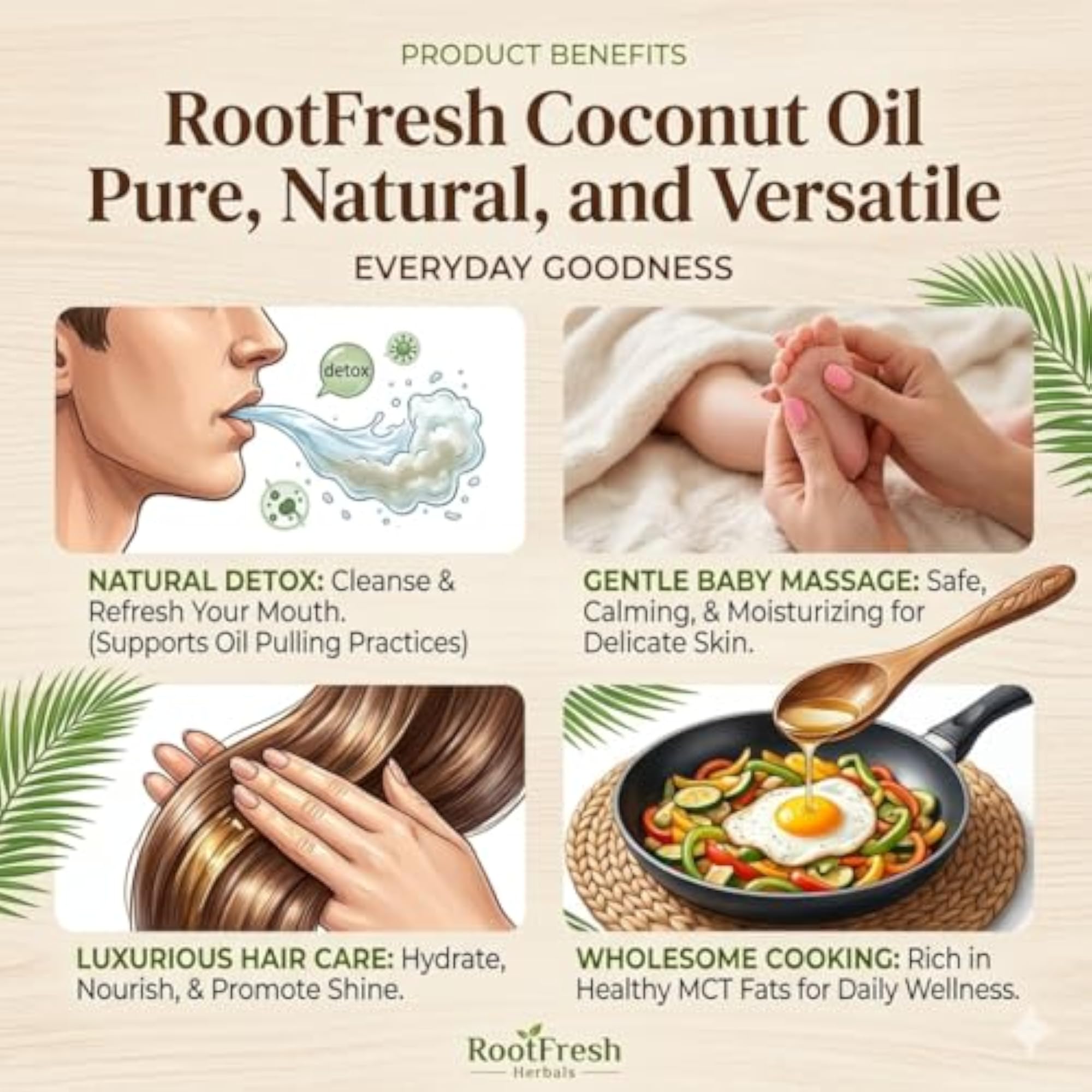 Coconut Oil Cold Pressed - 100% Pure