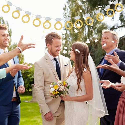 Image of Wedding Diamond Ring Banner Engagement Party Bachelorette Banner Party Decoration Supplies Bridal Shower Shower Photo Prop Hanging Decoration