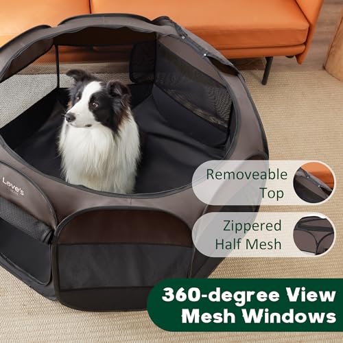 Love's cabin Cercadinho para Cachorros para Cachorros, Gaiola Grande para Barracas para Cães Intern