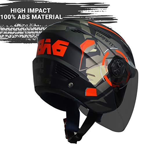 Image of Steelbird SBA-6 7Wings Gravity Open Face ISI Certified ABS Helmet