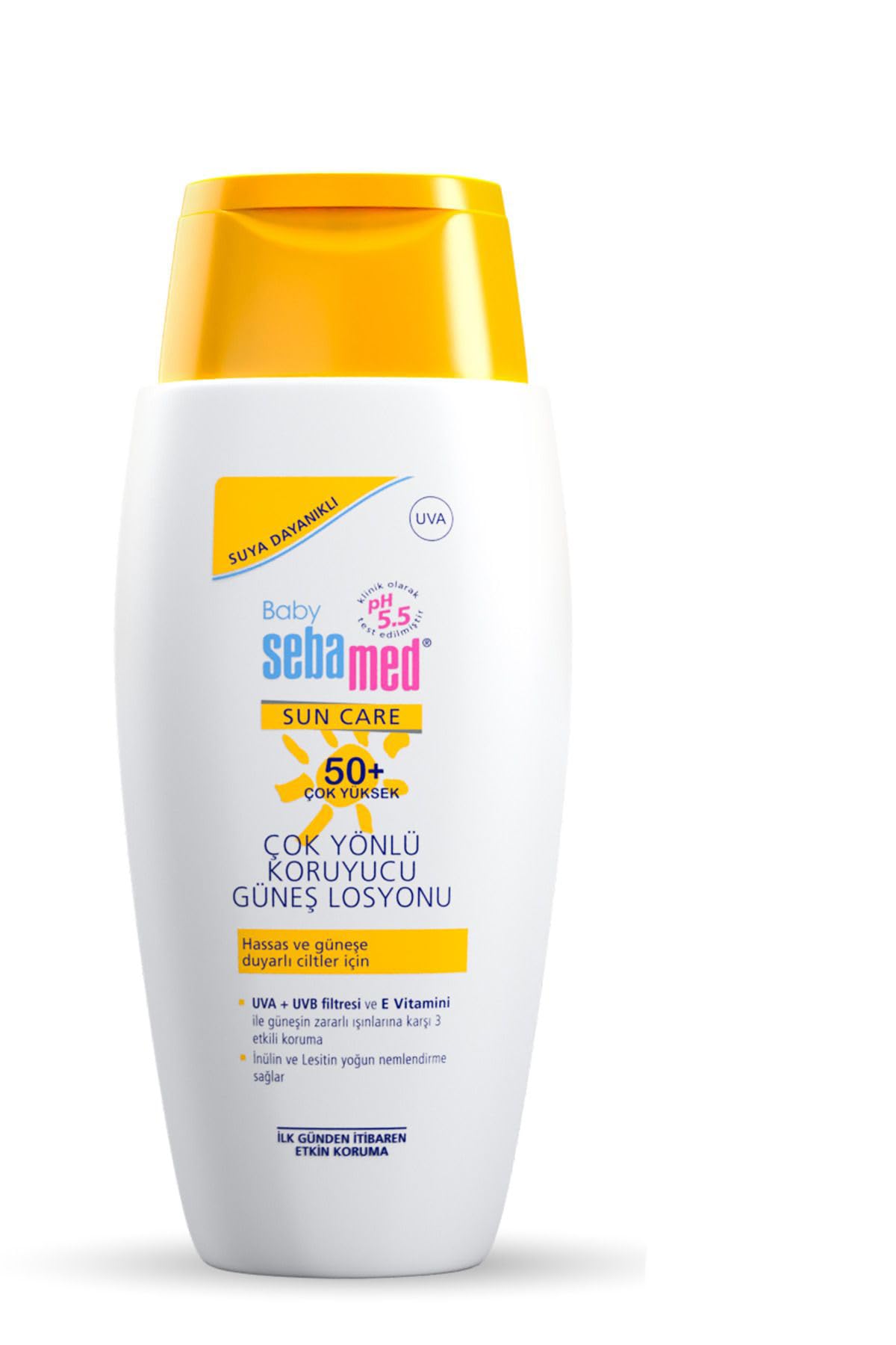 Sebamed Baby SPF 50+ UVA - UVB Filtresi ve E Vitamini Etkili Çok Yönlü Koruyucu Çocuk Güneş Losyonu 150 ml