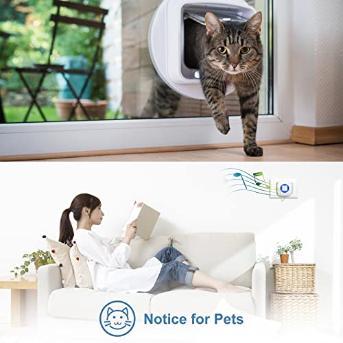 Door Chime, Physen Wireless Door Open Sensor Window Alarm With 600 Ft Range 58 Melodies & 5 Volume Levels With Mute Mode, Bright Led Indicator, Door Alert Kit For Business/Home/Office/Stores #TOP3