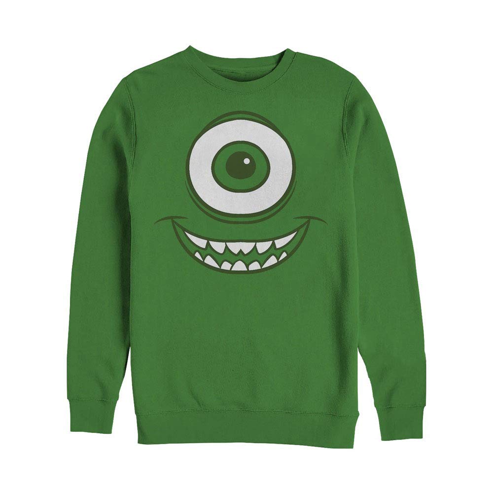 Fifth Sun Pixar Monsters Inc Mike Face Mens Pullover Crew Fleece