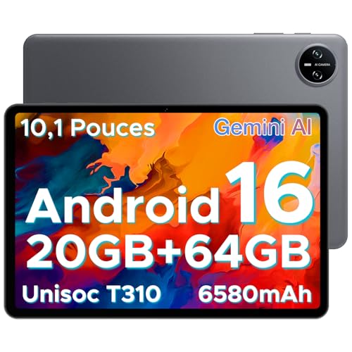 Tab A9 Android 16 Tablet 10 Pollici, 20 GB RAM + 64 GB ROM (TF 2 TB), Gemini AI, 6580 mAh, Unisoc...