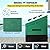 VEVOR Outdoor Storage Box, 230 Gallon Waterproof PE Tarpaulin Deck Box w/Galvanized Frame, All-Weather Protection & Portable, for Camping, Garden, Poolside, and Yard, Black & Green