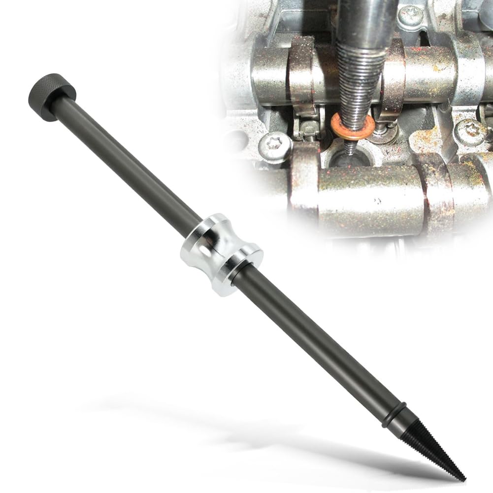 Injektor Dichtungsring Auszieher Set mit Gleithammer, Diesel Injektor Dichtung Abzieher Werkzeug, Einspritzdüsen Dichtring Entferner Universal 4.5mm–13.2mm, Karbonstahl, Auto Reparatur Werkzeug