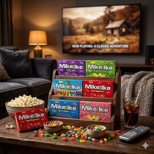 Image of Mike Ike Theater Box Variety Pack, 4.25 oz, 6-Pack | Jolly Joe's, Red Rageous, Berry Blast, Sour Watermelon, Original Fruits & Mega Mix with Galley Grove Mints