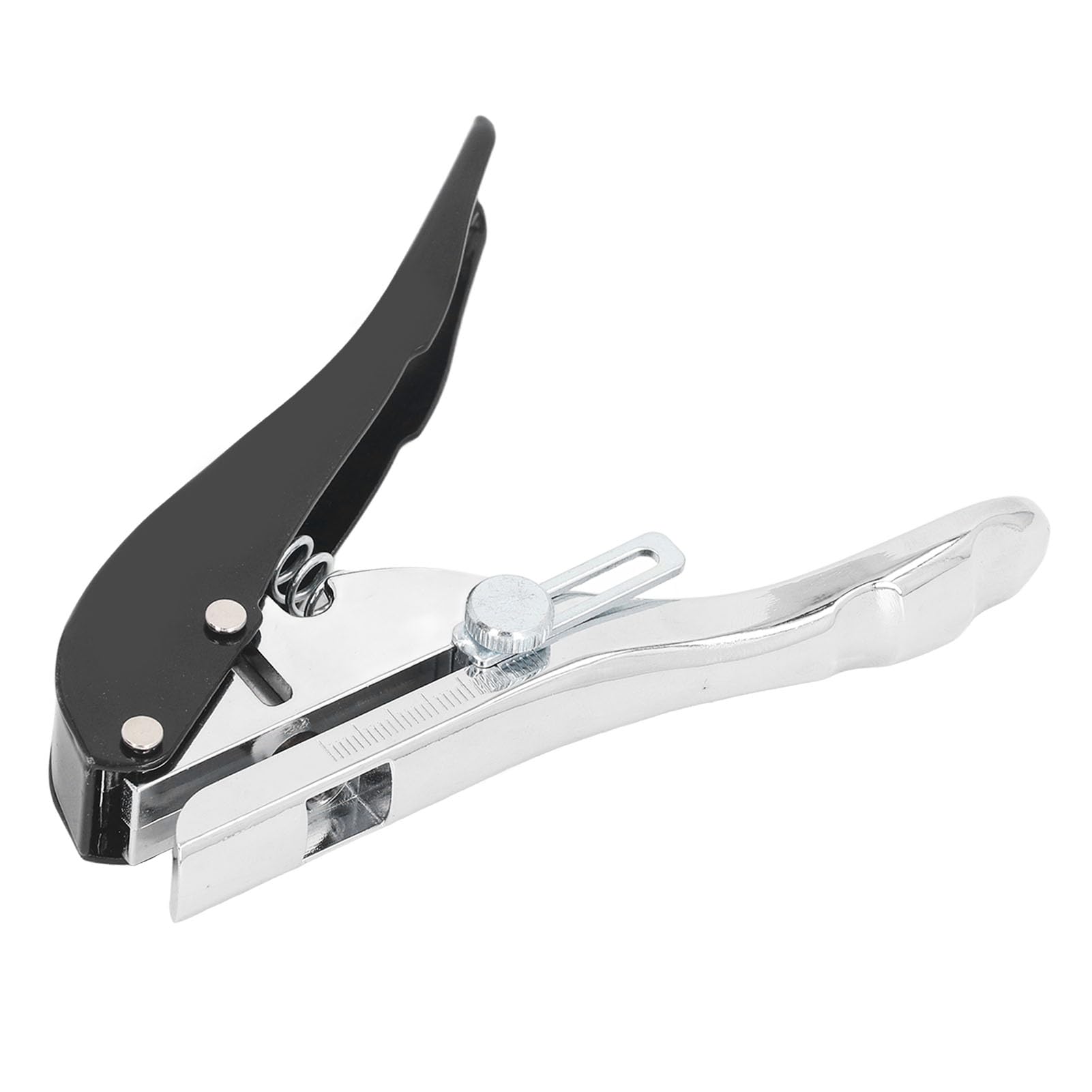 Single Hole Punch, 8mm Hole Punching Pliers Handheld Paper Hole PuncherEdge Banding Punching Pliers with 5 Countersunk Drill Bits for Card Hard Film Thin Wood