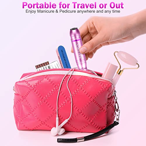 NAILGIRLS Electric Nail File, Portable Nail Drill USB 25000RPM Professional Nail Drill Machine for Acrylic Gel Nails Efile E File Manicure Pedicure Polishing Shape Tools for... - Image 3