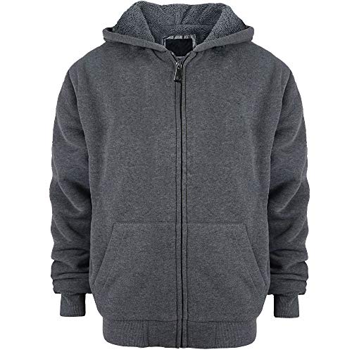 Boys Hoodies Full Zip Up Sherpa Lined Fleece Lined Athletic Youth