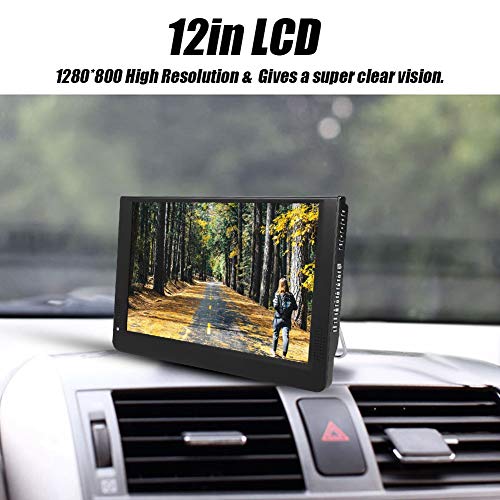 Small Flatscreen Tv, Portable Widescreen Lcd Display, 12" Portable Widescreen Lcd Tv With Remote Control Color Screen 1080P Atv/Uhf/Vhf, 1280800 Digial Tv And Atv Support Av In/Out, Mmc Card #TOP2