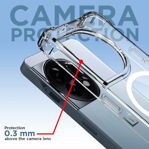 Image of Pikkme Back Cover for OnePlus 11R 5G Mag-Safe Shockproof PC + TPU Protective Case Magnetic Support Bumper Case (Transparent Mag-Safe)