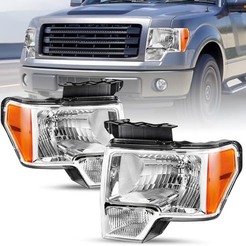 SOCKIR OE Factory Style Headlight Assembly Compatible with 2009 to 2014 Ford F150 Headlamp Replacement, Pair