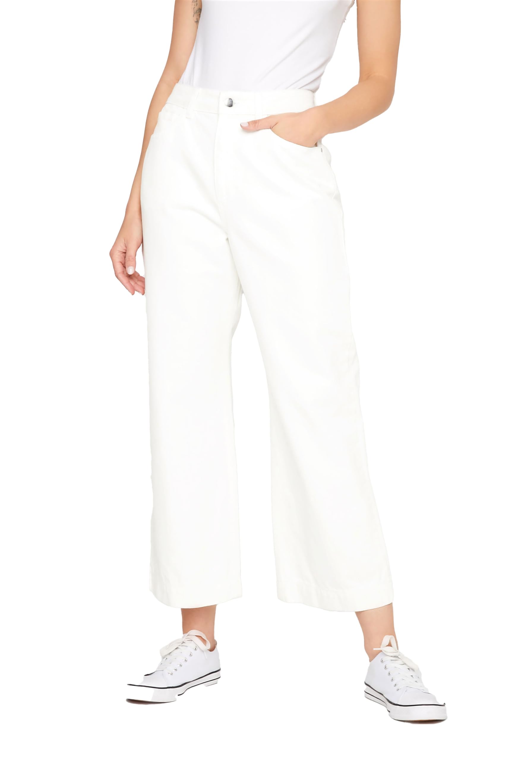 Long Tall Sally - LTS Tall Denim Bea Cropped Wide Leg Jeans - Women's