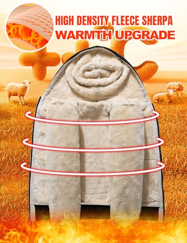 Image of Kids Sherpa Lined Zip Up Hoodie Winter Warm Fleece Jacket 4-15Y