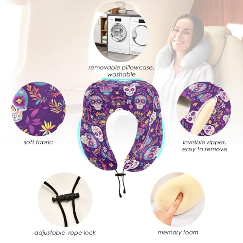 Almohada de espuma viscoelástica tamaño portátil para viaje miniatura 2