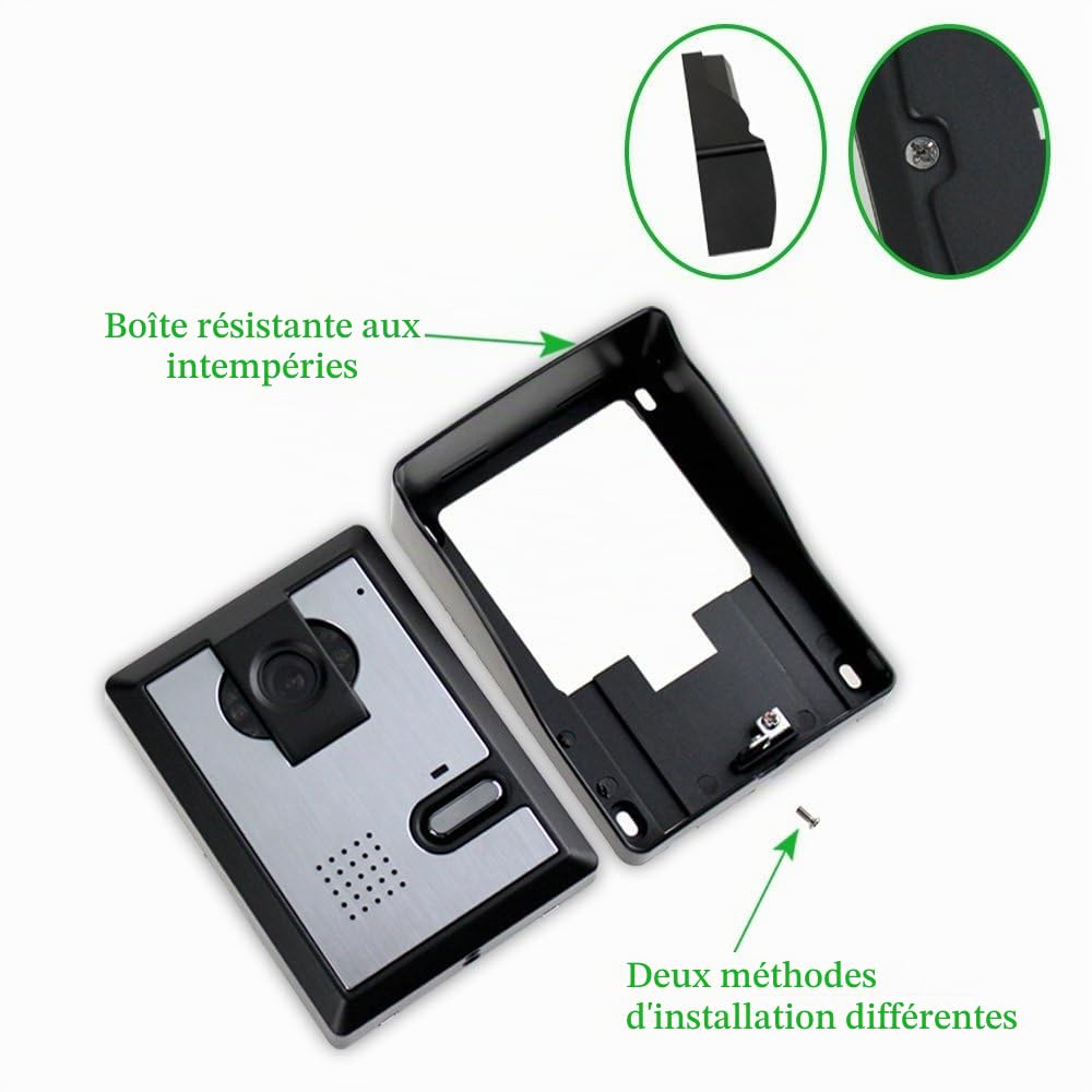 LIBO 7 Pouce Étanche Interphone Vidéo Filaire Vidéo Porte Téléphone Interphone Numérique HD Moniteur IR Nuit Vision Caméra pour Maison Porte Système D'entrée