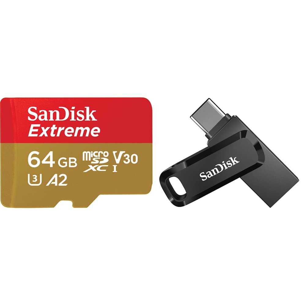SanDisk Extreme microSD UHS I Card 64GB for 4K Video on Smartphones,Action Cams 170MB/s Read