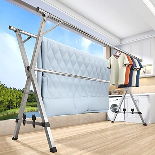 Étendoir à linge trépied anti-encombrement pour sécher draps et vêtements facilement