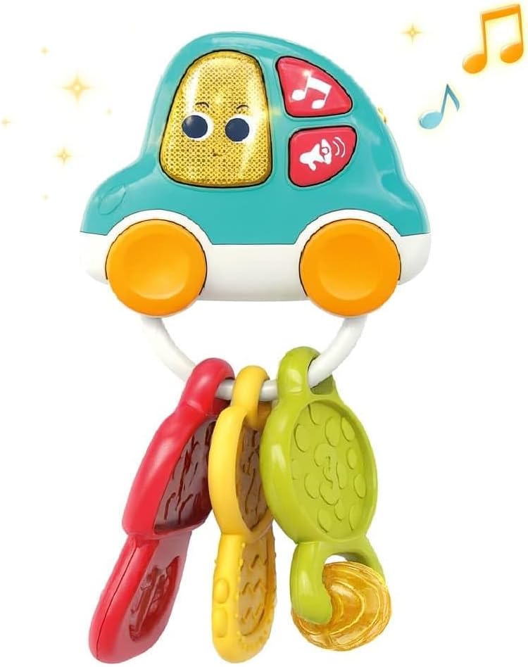 Hola Musical Car Keychain with Music and Lights for Kids and Babies Boys and Girls