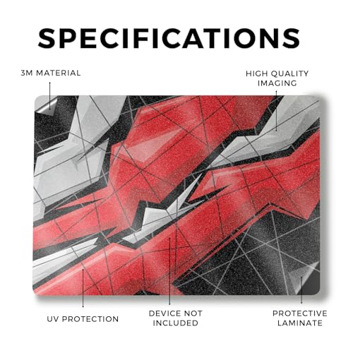 Image of Glossy Glitter Laptop Skin Compatible with Alienware M18 R2 (2024) - Polygon Grunge - Premium 3M Vinyl Protective Wrap Decal Cover - Easy to Apply | Crafted in The USA by MightySkins