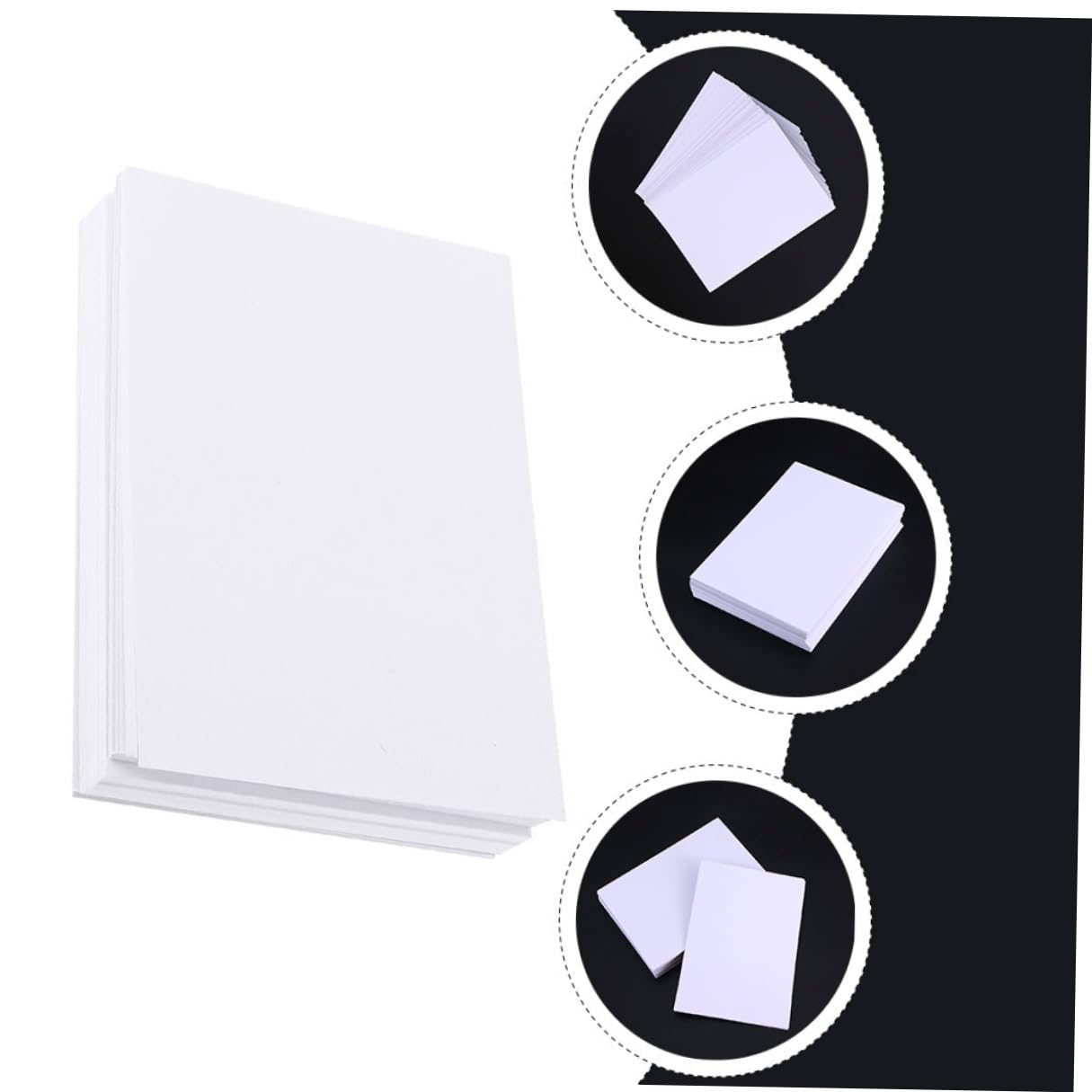 Gogogmee Aquarellpapier Glatte Oberfläche für Anfänger und Schüler 100 Blatt Weißes Papier zum Skizzieren und Malen 100 Stück Malzubehör